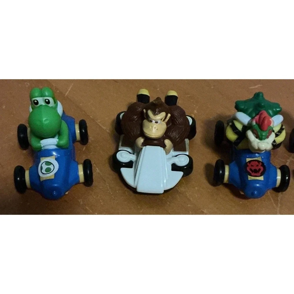 5 Pc 2022 Mario Kart McDonald Happy Meal Toys, Mario, Bowser, Yoshi, Donkey Kong